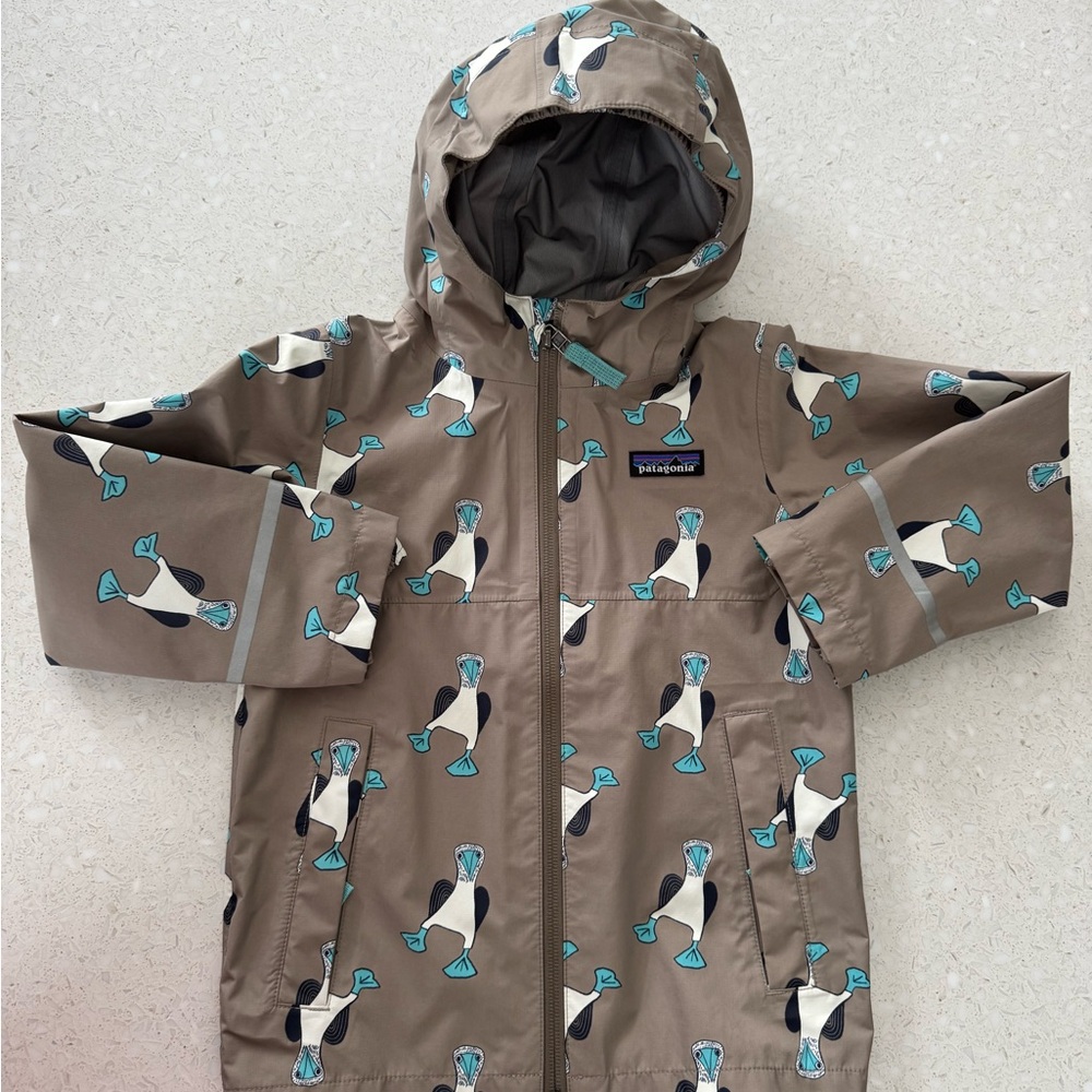 Patagonia Kids Raincoat 4t Blue Footed Booby